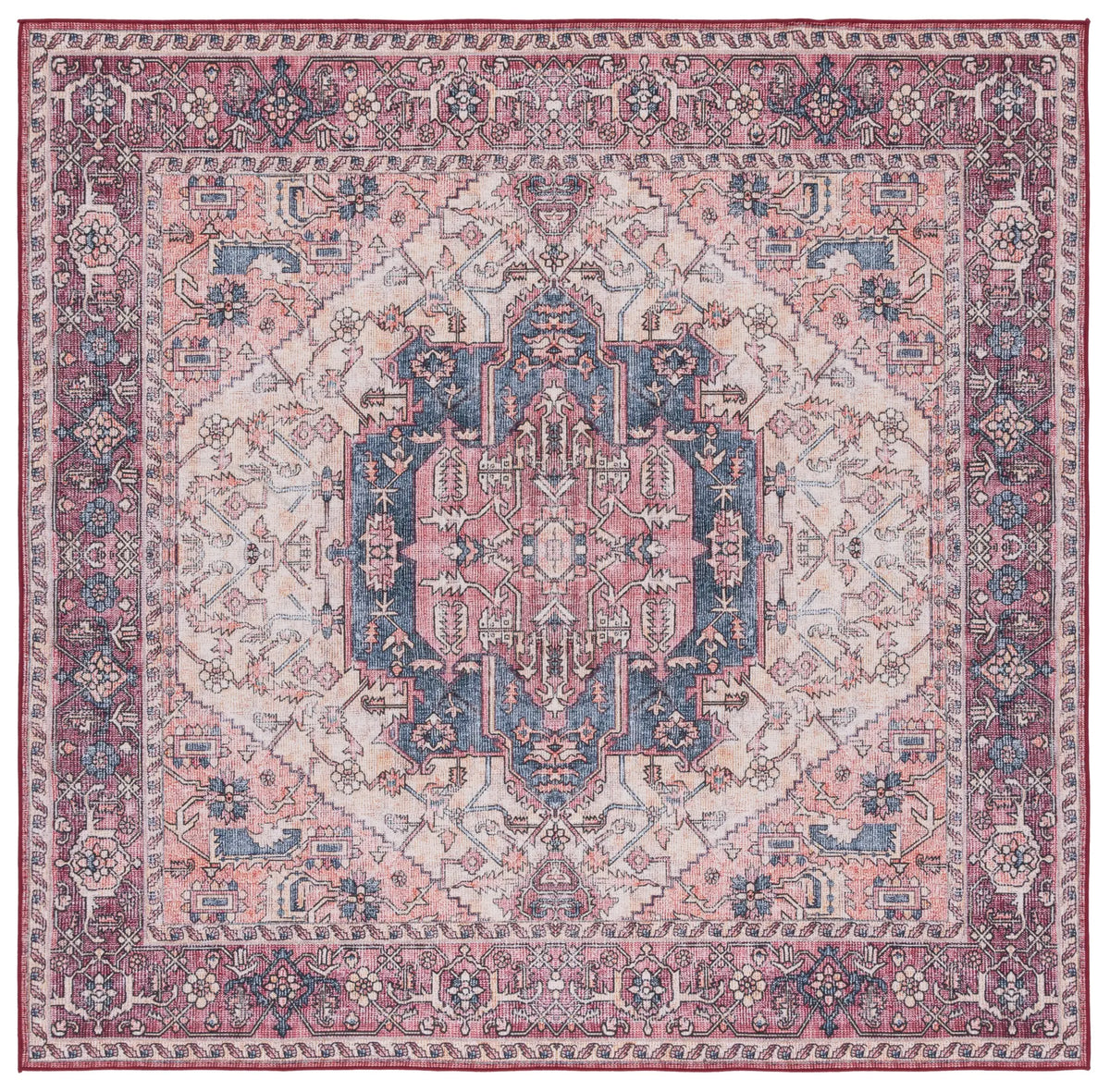 Safavieh Tucson 6'-0" x 6'-0" Rug in Beige / Pink
