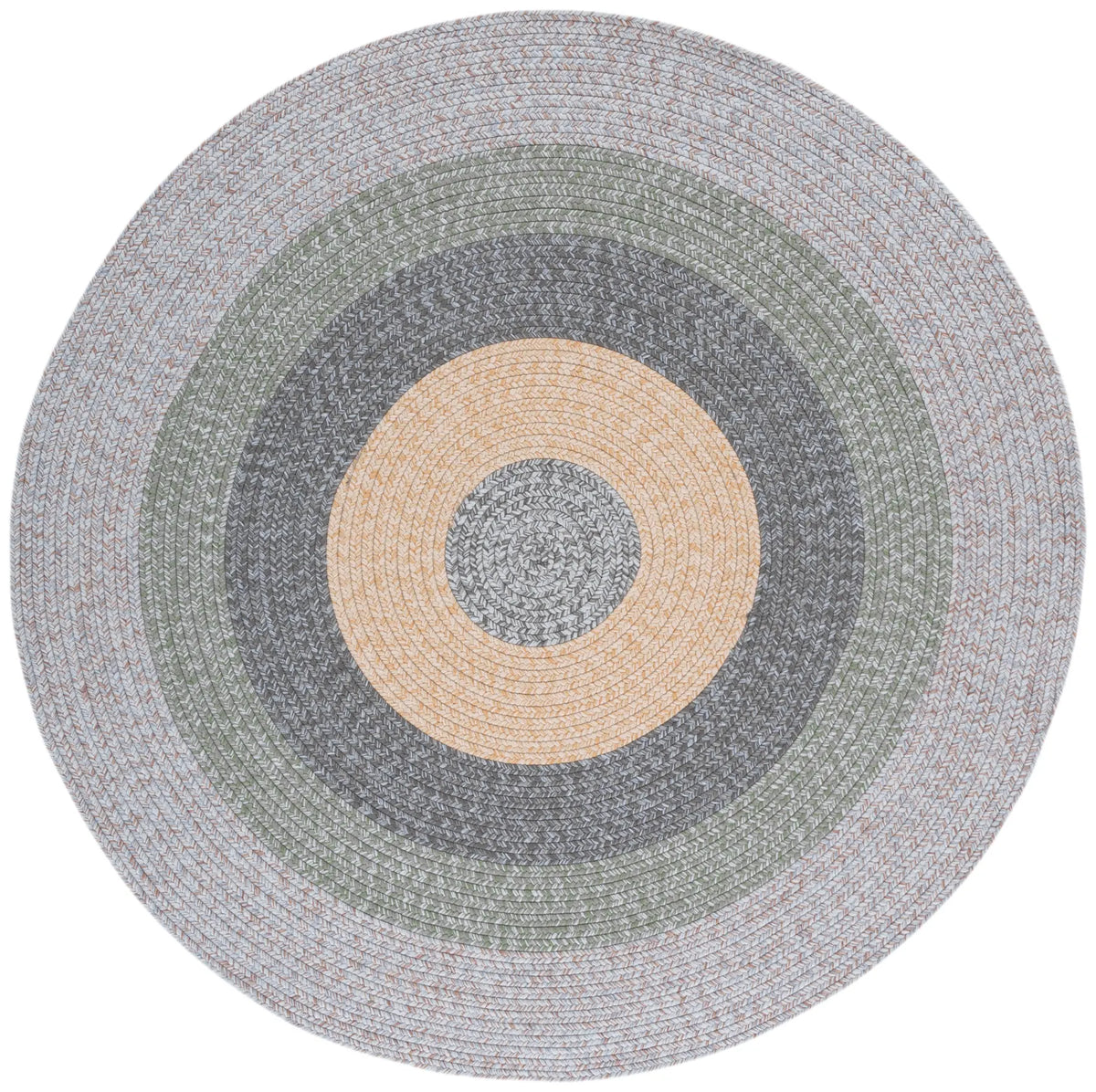 Safavieh Braided 5'-0" x 5'-0" Rug in Grey / Green
