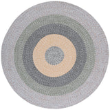 Safavieh Braided 5'-0" x 5'-0" Rug in Grey / Green