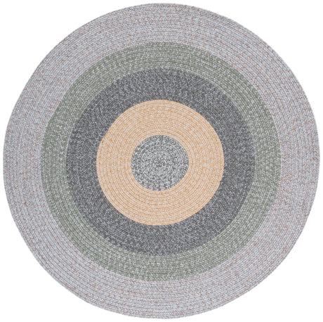Safavieh Braided 5'-0" x 5'-0" Rug in Grey / Green