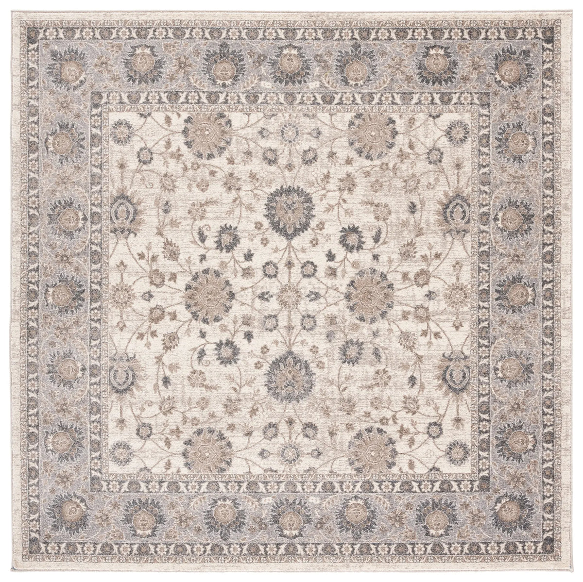 Safavieh Sofia 6'-7" x 6'-7" Rug in Ivory / Grey