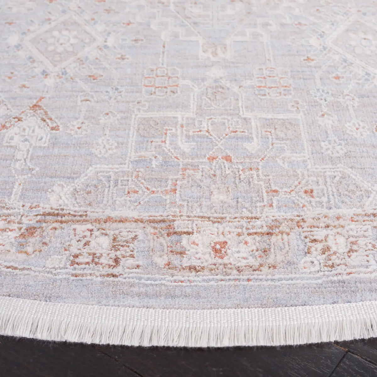 Safavieh Marmara 6'-7" x 6'-7" Rug in Grey / Blue Rust