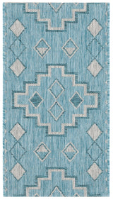Safavieh Courtyard 2'-0" x 3'-7" Rug in Aqua / Grey