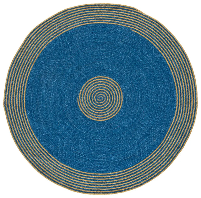 Safavieh Braided 5'-0" x 5'-0" Rug in Blue / Gold