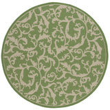 Safavieh Courtyard 6'-7" x 6'-7" Rug in Olive / Natural
