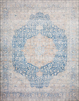 Loloi Layla Lay-07 Blue / Tangerine Rugs - main flat