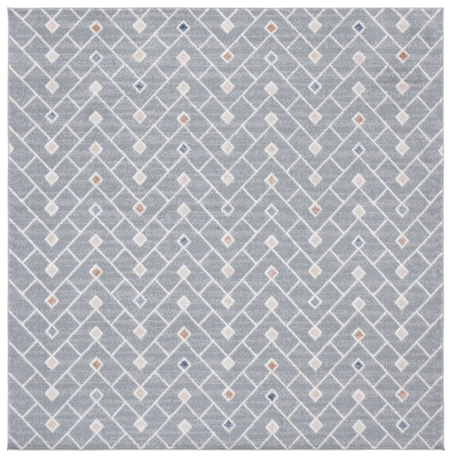 Safavieh Blair Washable 6'-7" x 6'-7" Rug in Grey / Multi