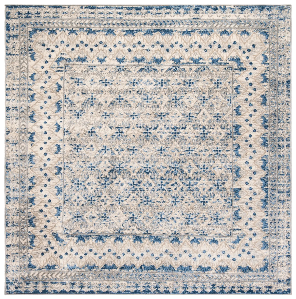 Safavieh Brentwood 5'-0" x 5'-0" Rug in Light Grey / Blue