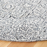 Safavieh Textual 6'-0" x 6'-0" Rug in Black / Ivory