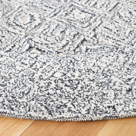 Safavieh Textual 6'-0" x 6'-0" Rug in Black / Ivory