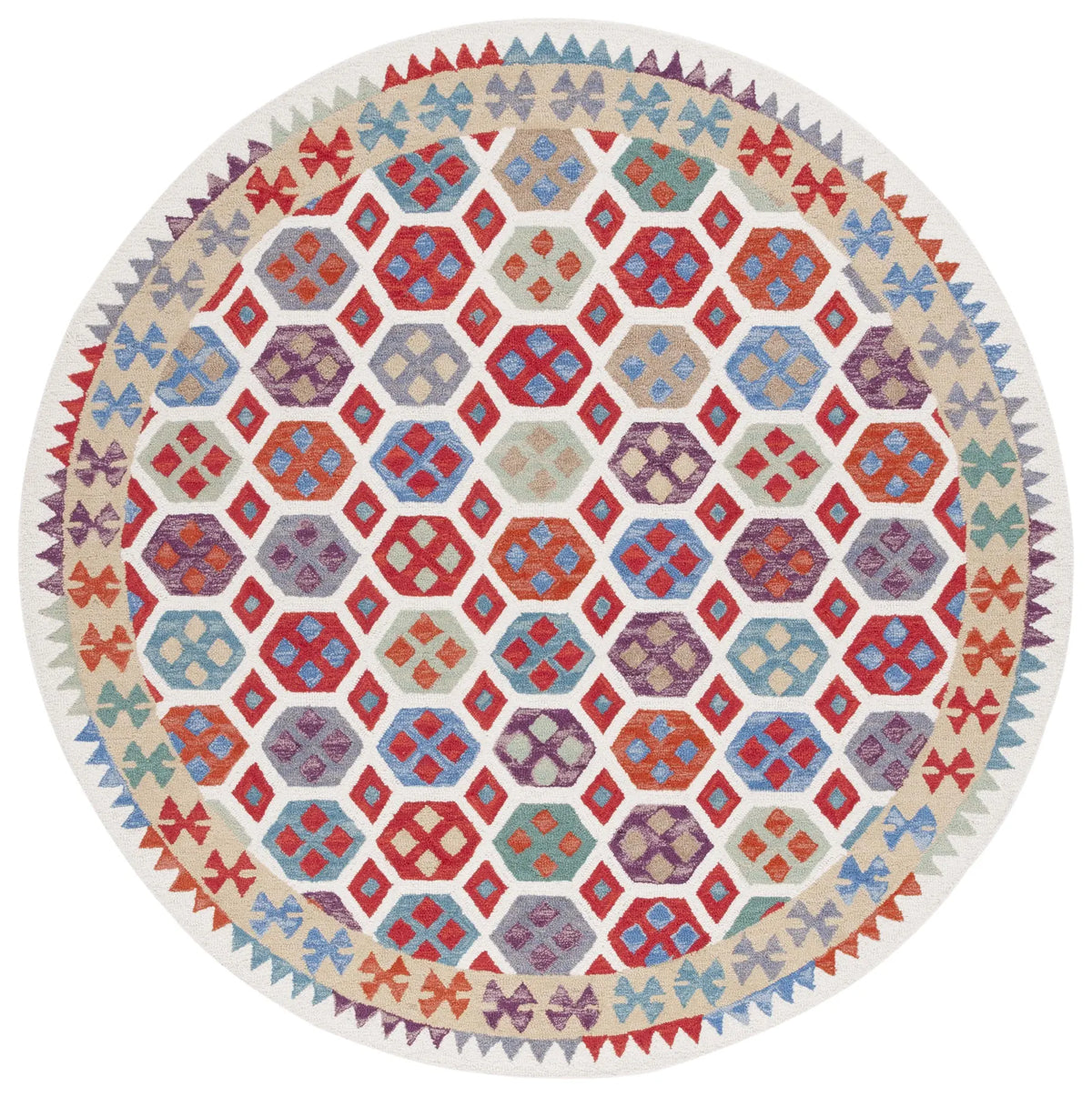 Safavieh Aspen 7'-0" x 7'-0" Rug in Ivory / Red