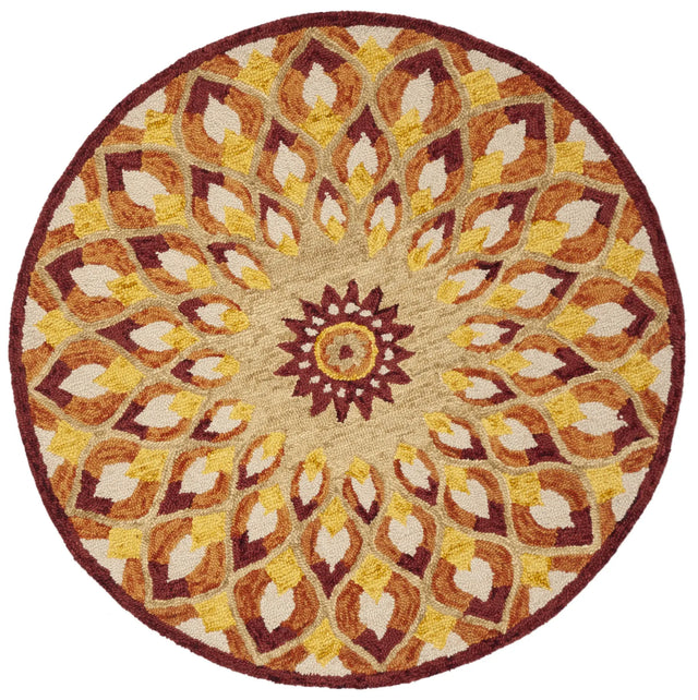 Safavieh Novelty 3'-0" x 3'-0" Rug in Rust / Gold