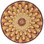 Safavieh Novelty 3'-0" x 3'-0" Rug in Rust / Gold