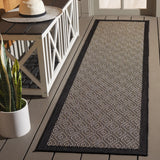 Safavieh Beach House 2'-0" x 8'-0" Rug in Black / Ivory