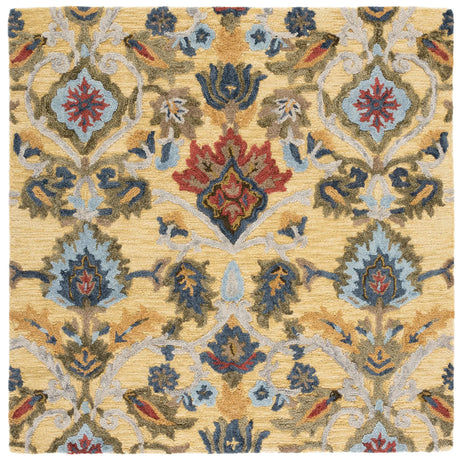 Safavieh Blossom 6'-0" x 6'-0" Rug in Gold / Multi
