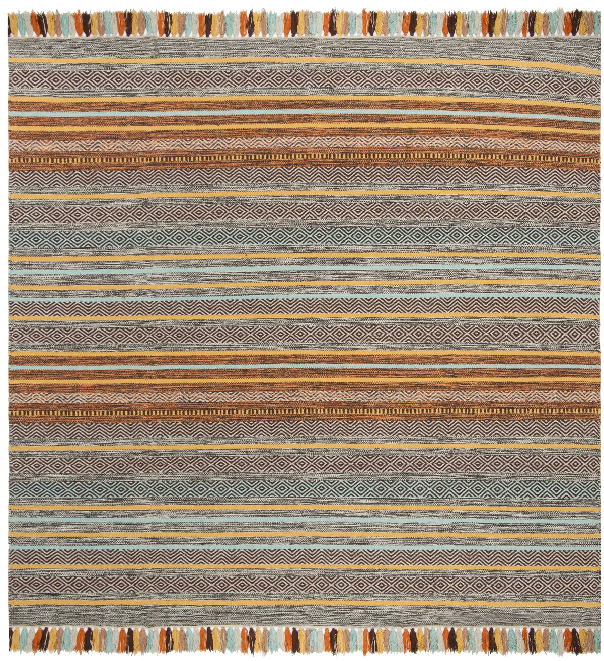 Safavieh Montauk 6'-0" x 6'-0" Rug in Turquoise / Brown