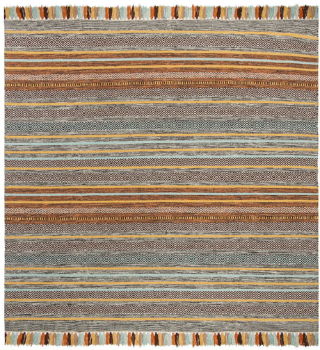 Safavieh Montauk 6'-0" x 6'-0" Rug in Turquoise / Brown
