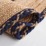 Safavieh Natural Fiber 5'-0" x 8'-0" Rug in Natural / Navy