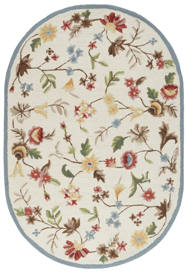 Safavieh Chelsea 4'-6" x 6'-6" Rug in Ivory / Green