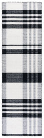 Safavieh Striped Kilim 2'-3" x 8'-0" Rug in Black / Ivory
