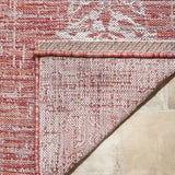 Safavieh Courtyard 6'-7" x 9'-6" Rug in Rust / Grey