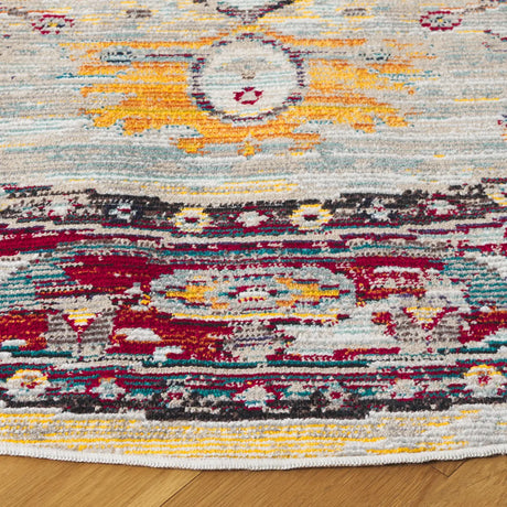 Safavieh Crystal 7'-0" x 7'-0" Rug in Light Blue / Red