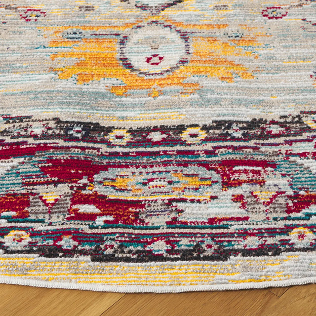 Safavieh Crystal 7'-0" x 7'-0" Rug in Light Blue / Red