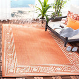 Safavieh Courtyard 4'-0" x 5'-7" Rug in Rust / Sand