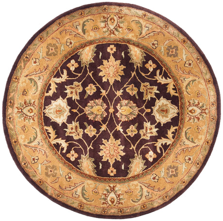 Safavieh Classic 6'-0" x 6'-0" Rug in Dark Plum / Gold