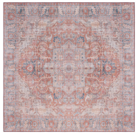 Safavieh Tucson 6'-0" x 6'-0" Rug in Rust / Navy