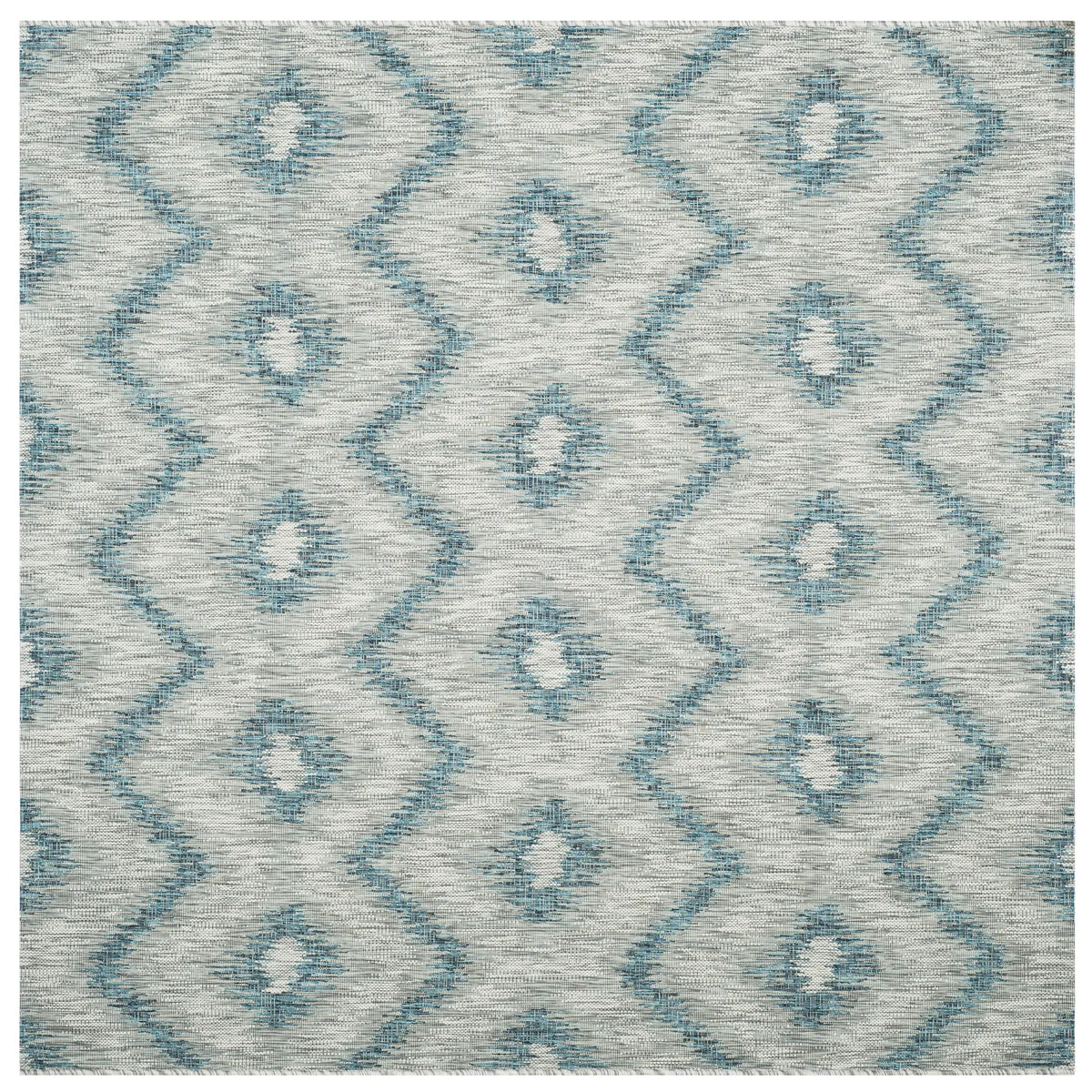 Safavieh Courtyard 6'-7" x 6'-7" Rug in Grey / Blue