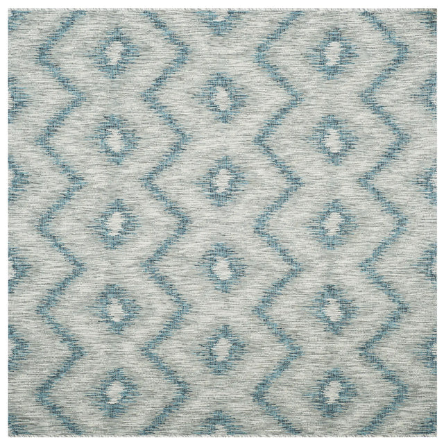 Safavieh Courtyard 6'-7" x 6'-7" Rug in Grey / Blue
