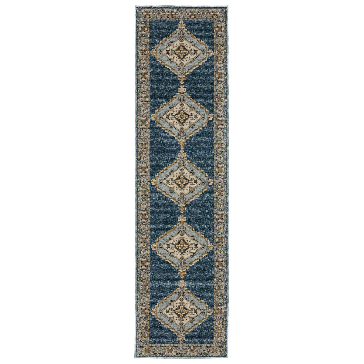 Oriental Weavers Sphinx Andorra 2430A Blue/ Gold Rug - runner