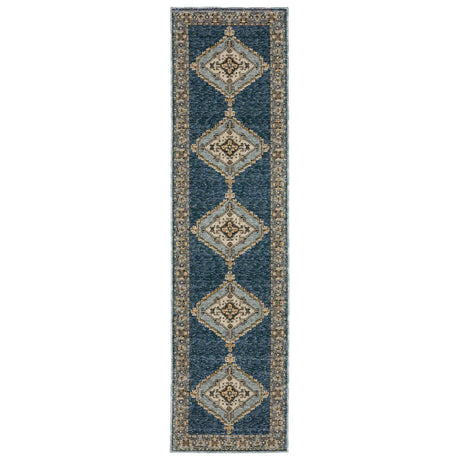 Oriental Weavers Sphinx Andorra 2430A Blue/ Gold Rug - runner