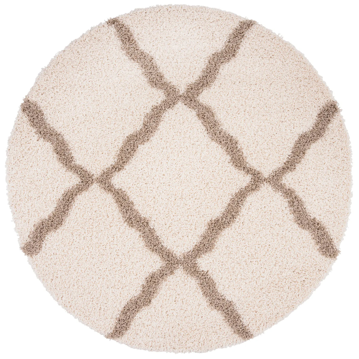 Safavieh Sgd-Dallas Shag 6'-0" x 6'-0" Rug in Ivory / Beige