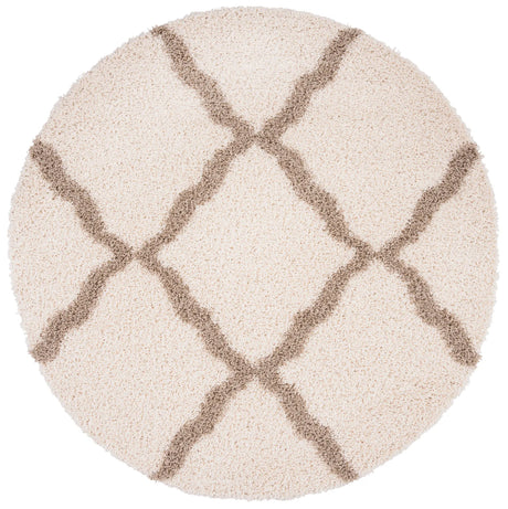 Safavieh Sgd-Dallas Shag 6'-0" x 6'-0" Rug in Ivory / Beige