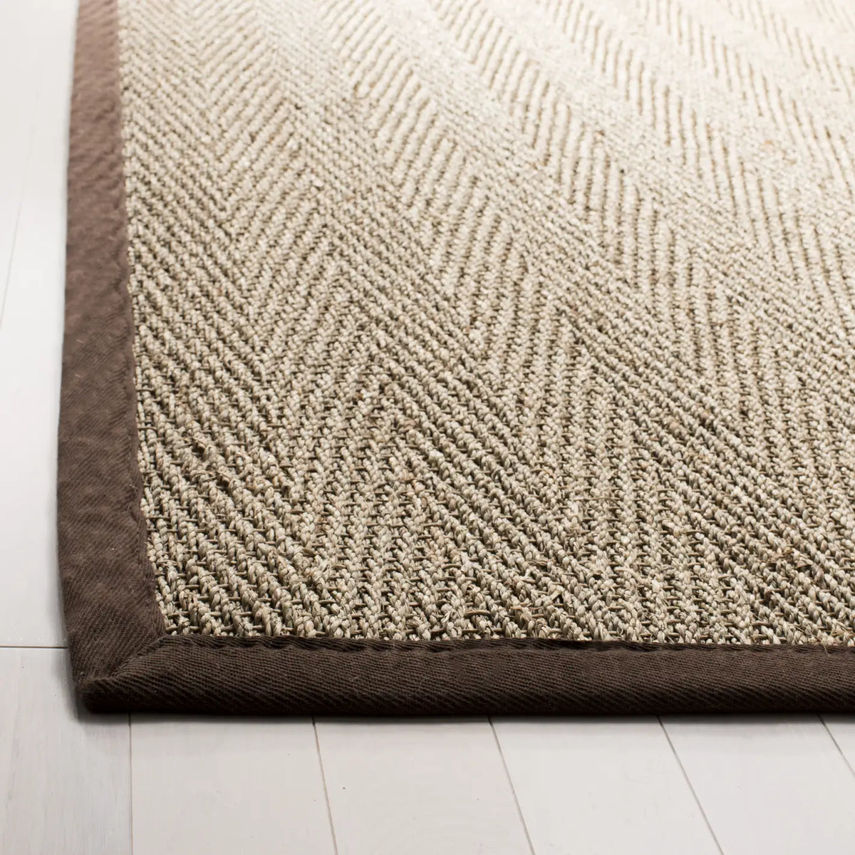Safavieh Natural Fiber 4'-0" x 6'-0" Rug in Natural / Dark Brown