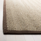Safavieh Natural Fiber 4'-0" x 6'-0" Rug in Natural / Dark Brown