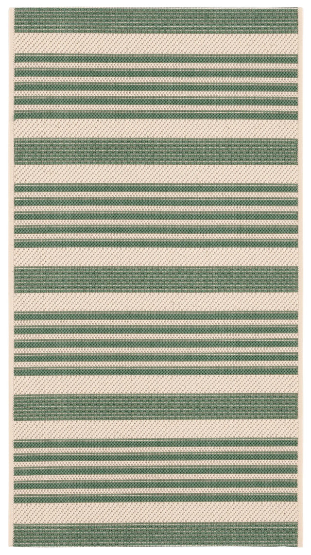 Safavieh Courtyard 2'-0" x 3'-7" Rug in Beige / Dark Green