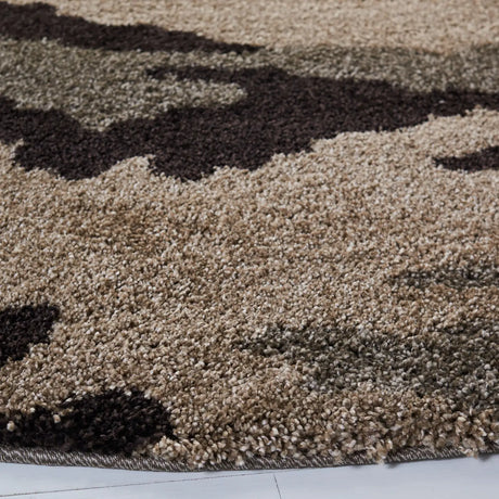 Safavieh Florida Shag 5'-0" x 5'-0" Rug in Beige / Multi