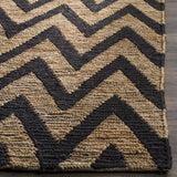 Safavieh Organic 5'-0" x 8'-0" Rug in Black / Natural