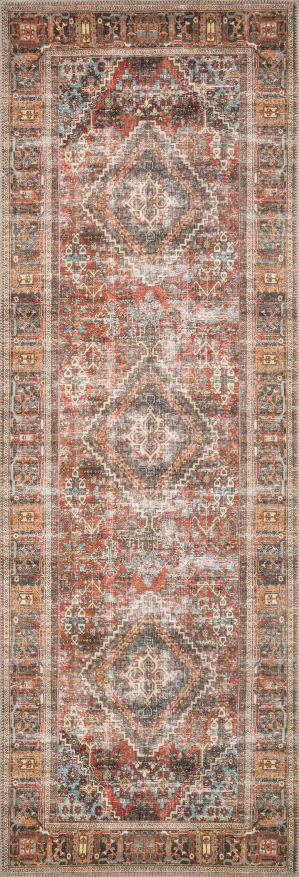 Loloi Loren Lq-13 Brick / Midnight Rugs - runner flat
