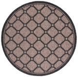 Safavieh Courtyard 6'-7" x 6'-7" Rug in Natural / Black