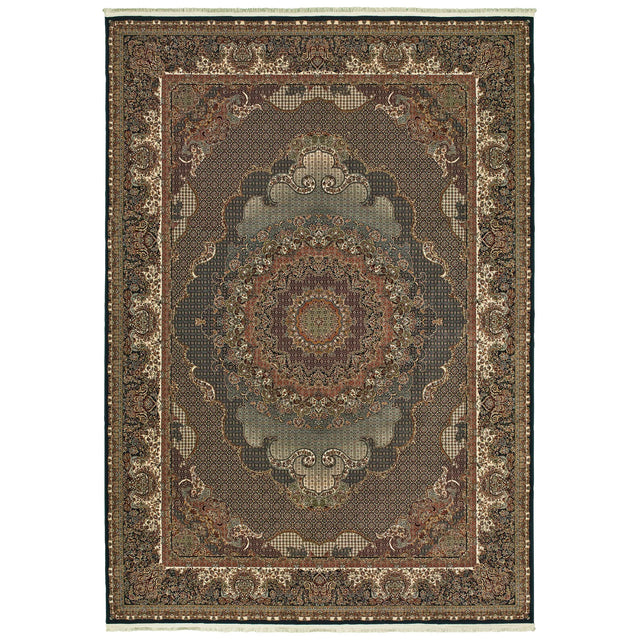 Oriental Weavers Sphinx Masterpiece 5330B Blue / Red Rugs - main flat