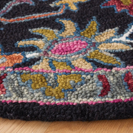 Safavieh Aspen 5'-0" x 5'-0" Rug in Black / Pink