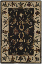 Safavieh Heritage 2'-0" x 3'-0" Rug in Black / Ivory