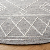 Safavieh Kilim 6'-0" x 6'-0" Rug in Grey / Ivory