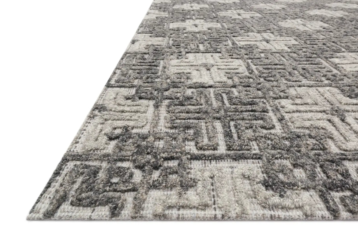 Loloi Ehren Ehr-01 Charcoal / Fog Rugs - rug corner