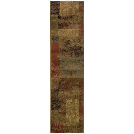 Oriental Weavers Sphinx Hudson 036g1 Green / Red Rugs - runner