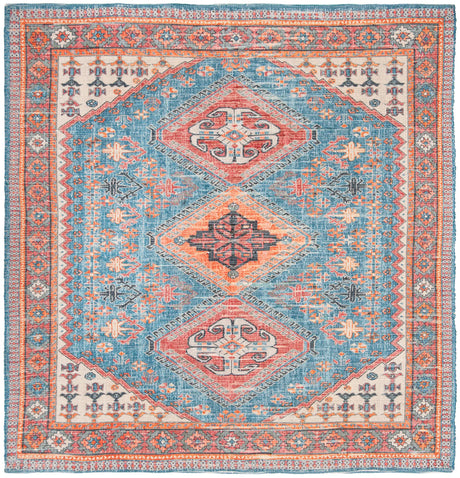 Safavieh Saffron 6'-0" x 6'-0" Rug in Navy / Red